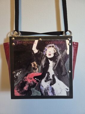 Vinyl Record Joni Mitchell "Good Friends" Crossbody Bag Purse